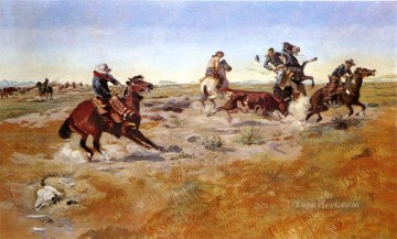  Judit Arte - El resumen de la cuenca de Judith 1889 Charles Marion Russell Indios americanos